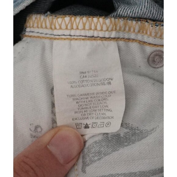 Armani Exchange Womens Light Wash Distressed Bootcut Jeans Size 8 - Picture 5 of 5